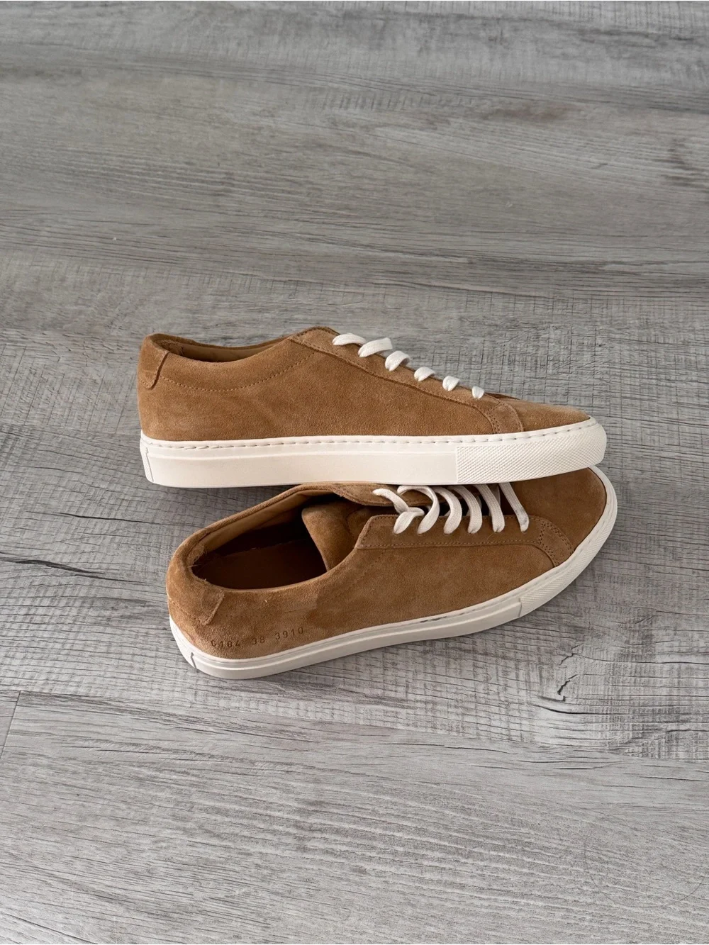 Woman by Common Projects Original Achilles Low Suede tan Sneakers shoes size 38